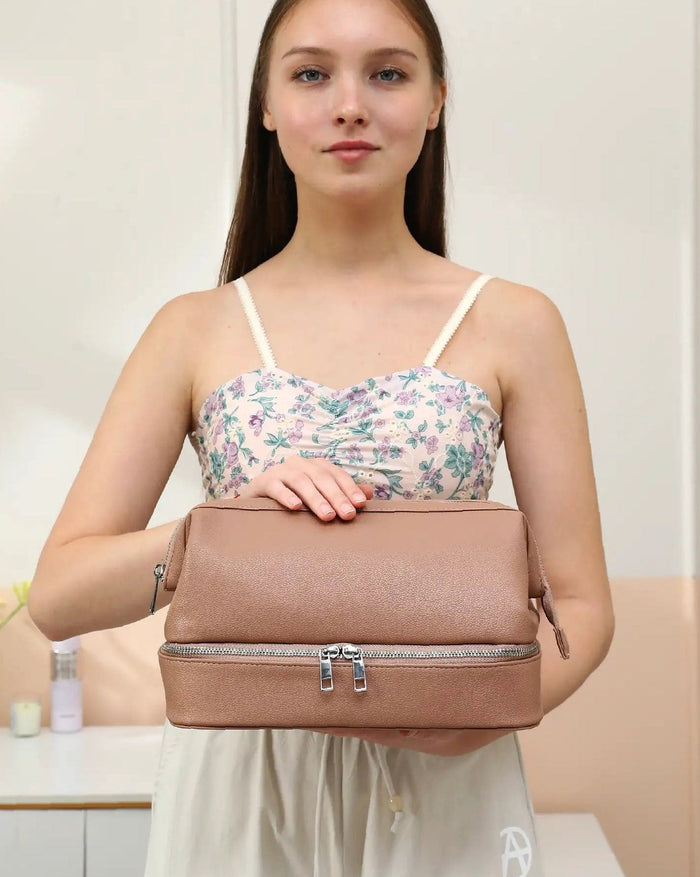 Vegan Leather Toiletry Bag